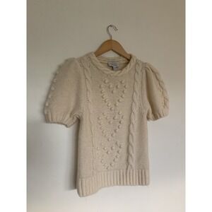 And Other Stories Short Sleeve Sweater, Women's, Size XS, Bobble And Cable Knit